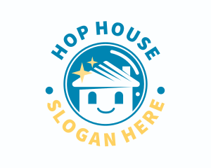 Smiling House Sparkle logo design