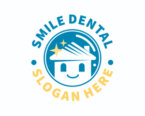 Smiling House Sparkle logo design