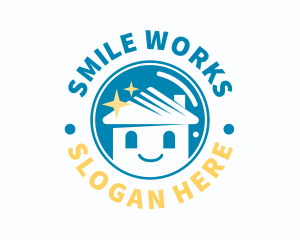 Smiling House Sparkle logo design