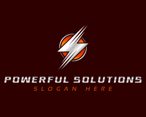 Power Lightning Electricity logo design