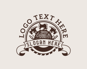 Rustic Lumberjack Tools Logo