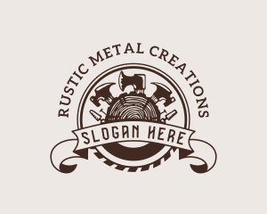 Rustic Lumberjack Tools logo design