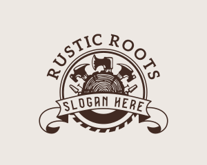 Rustic Lumberjack Tools logo design