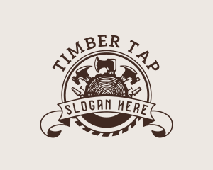 Rustic Lumberjack Tools logo design