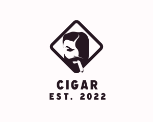 Men Tobacco Smoking logo design