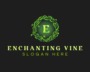 Vine Wreath Leaves logo