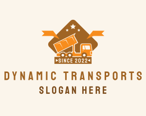 Construction Dump Truck Transport  logo design