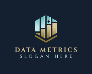 Statistics Finance Graph logo design