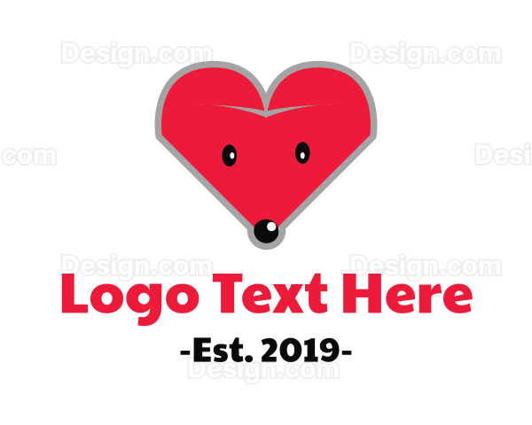 Love Mouse Head Logo