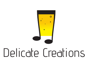 Musical Note Beer logo design