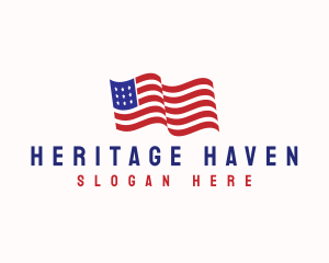 American Flag Heritage logo design