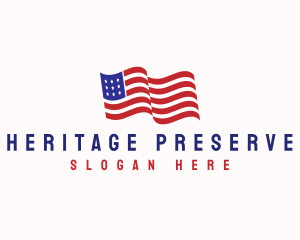 American Flag Heritage logo design