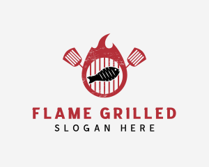 Hot Fish Grill logo design