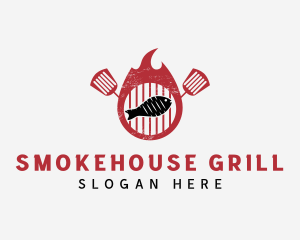 Hot Fish Grill logo design