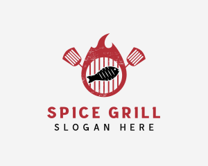 Hot Fish Grill logo design