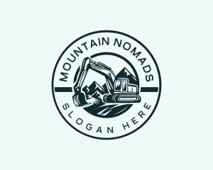 Mountain Excavator Machinery logo design