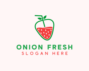 Strawberry Fruit Juice  logo design