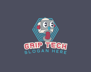 Retro Robot Tech logo design