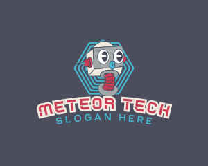 Retro Robot Tech logo design