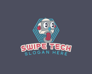 Retro Robot Tech logo design