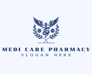 Pharmacy Clinic Wellness logo design