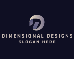 Elegant Ribbon Letter D logo design