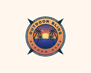 Summer Ocean Beach logo design