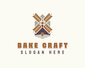 Flour Wheat Crops logo design