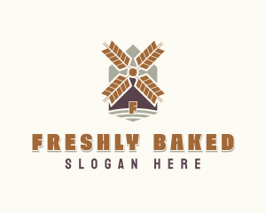 Flour Wheat Crops logo design