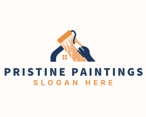 Roller Paint Renovation logo design