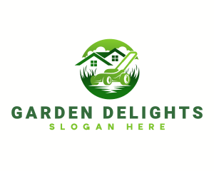 Lawn Mower Gardening logo design