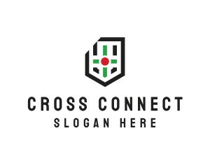 Modern Cross Shield logo