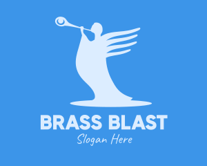 Blue Angel Trumpet logo design