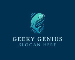 Sea Ocean Whale logo design