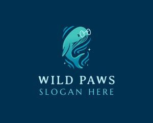 Sea Ocean Whale logo design