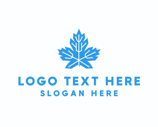 Blue Leaf logo example 2