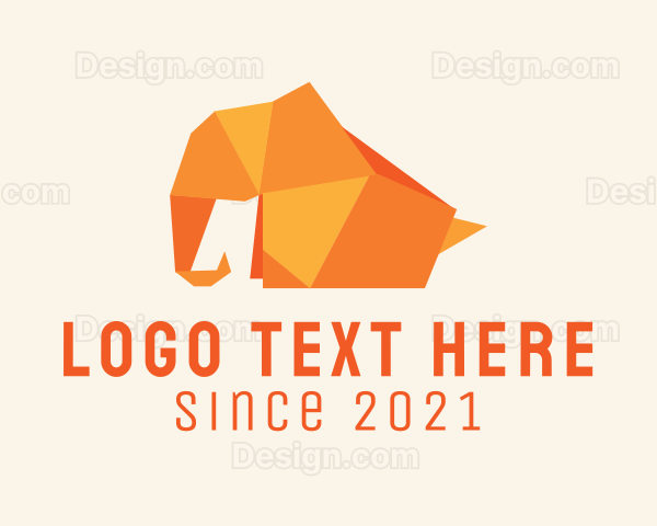 Elephant Trunk Origami Logo