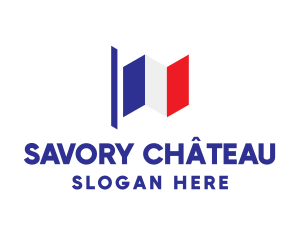 Geometric French Flag  logo design