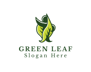 Human Leaves Wellness logo design