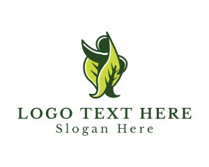 Leaves - Human Leaves Wellness logo design