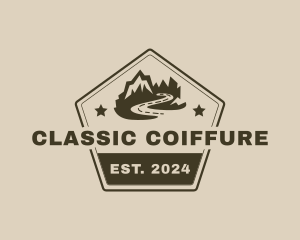 Classic Mountain Landscape logo design