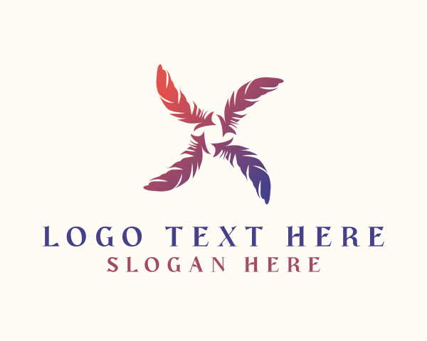 Gradient Feather Aviary logo