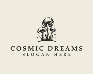 Mushroom Fungi Psychedelic logo design
