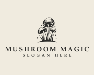 Mushroom Fungi Psychedelic logo design