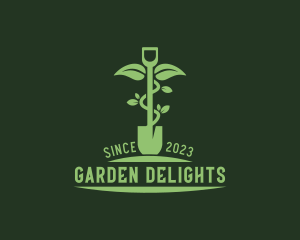 Plant Shovel Gardener logo design