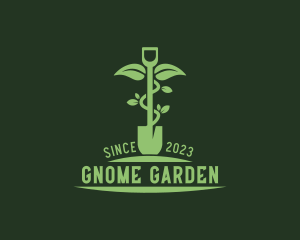 Plant Shovel Gardener logo design