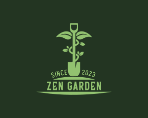 Plant Shovel Gardener logo design