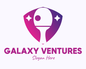 Table Tennis Galaxy Shield logo design