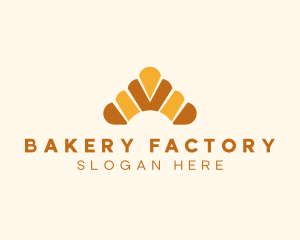 Brown Croissant Bakery logo design