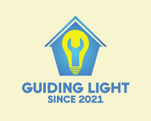 Lightbulb House Wrench  logo design